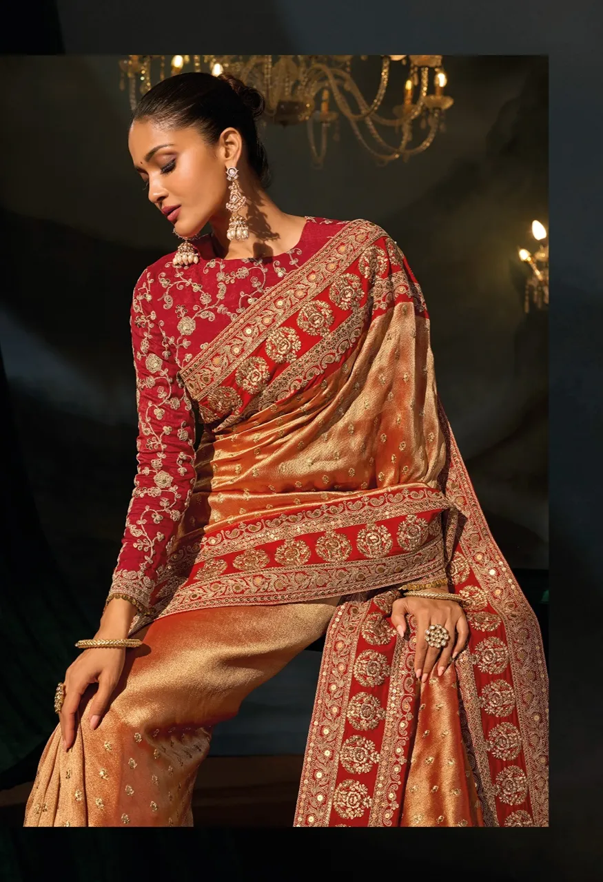 M.N 8600 Series Royal Heritage Designer Weddin Saree Collection — Wholesale Sarees, MN Saree wholesale from Surat — Photo 34