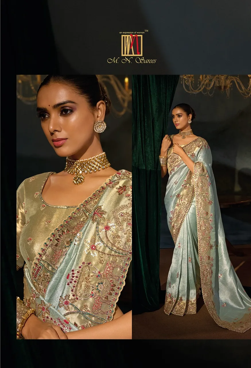 M.N 8600 Series Royal Heritage Designer Weddin Saree Collection — Wholesale Sarees, MN Saree wholesale from Surat — Photo 32