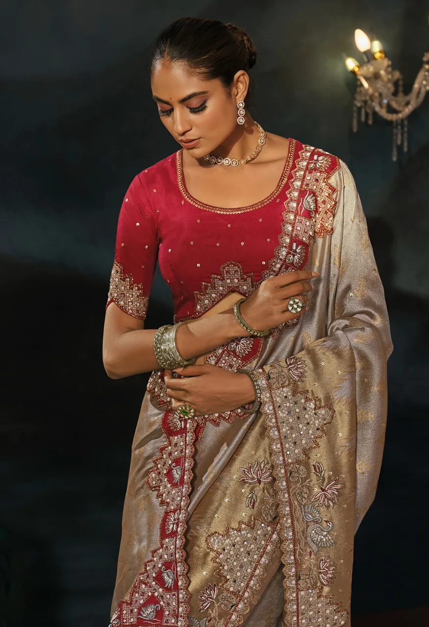 M.N 8600 Series Royal Heritage Designer Weddin Saree Collection — Wholesale Sarees, MN Saree wholesale from Surat — Photo 29