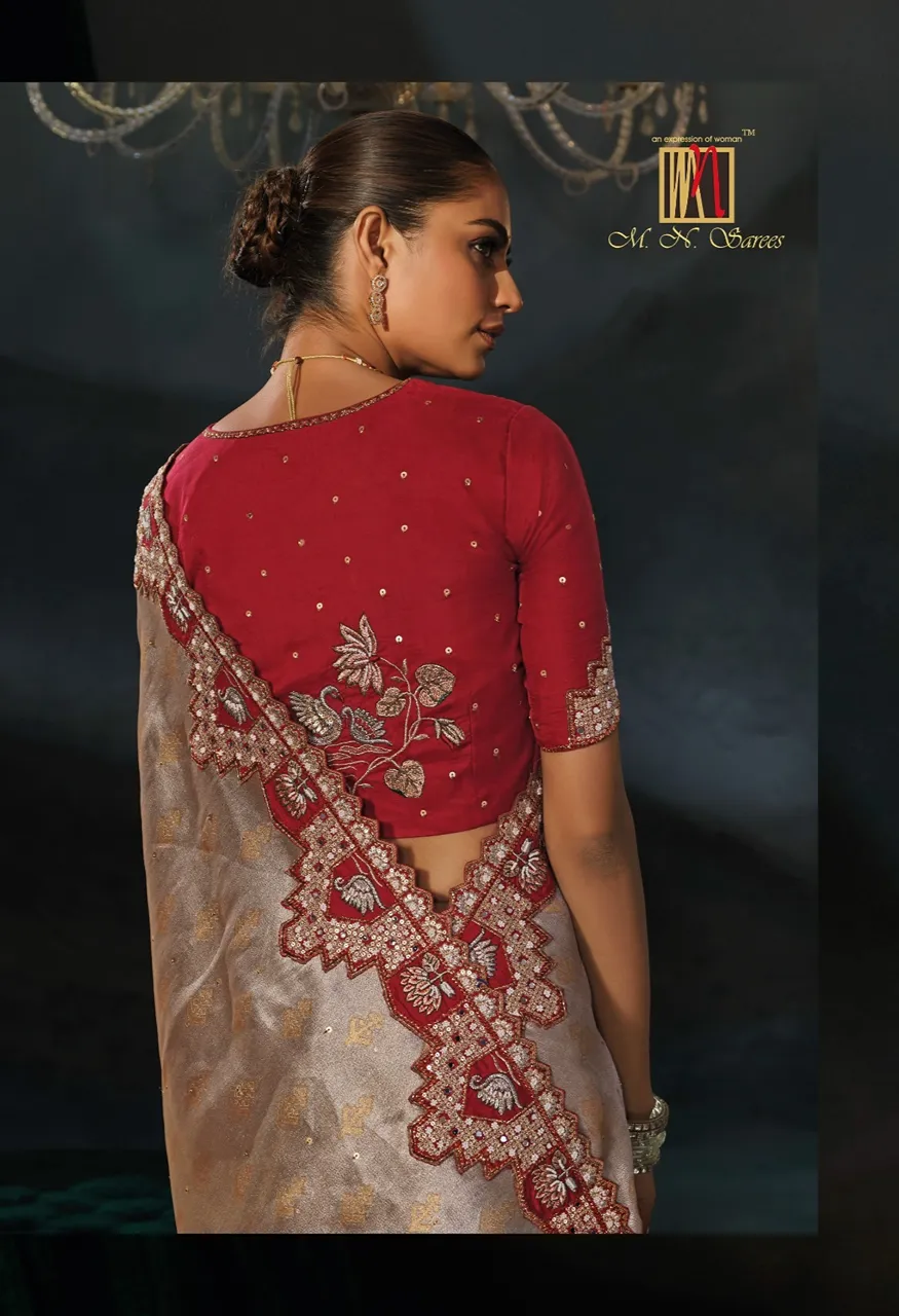 M.N 8600 Series Royal Heritage Designer Weddin Saree Collection — Wholesale Sarees, MN Saree wholesale from Surat — Photo 28