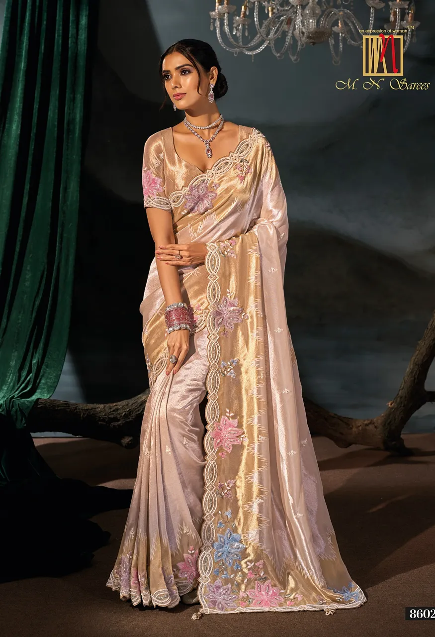 M.N 8600 Series Royal Heritage Designer Weddin Saree Collection — Wholesale Sarees, MN Saree wholesale from Surat — Photo 11