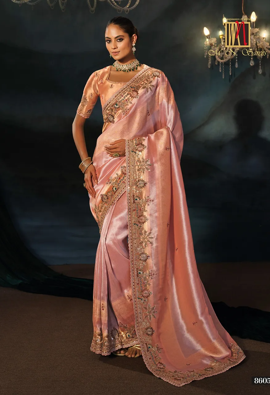 M.N 8600 Series Royal Heritage Designer Weddin Saree Collection — Wholesale Sarees, MN Saree wholesale from Surat — Photo 13