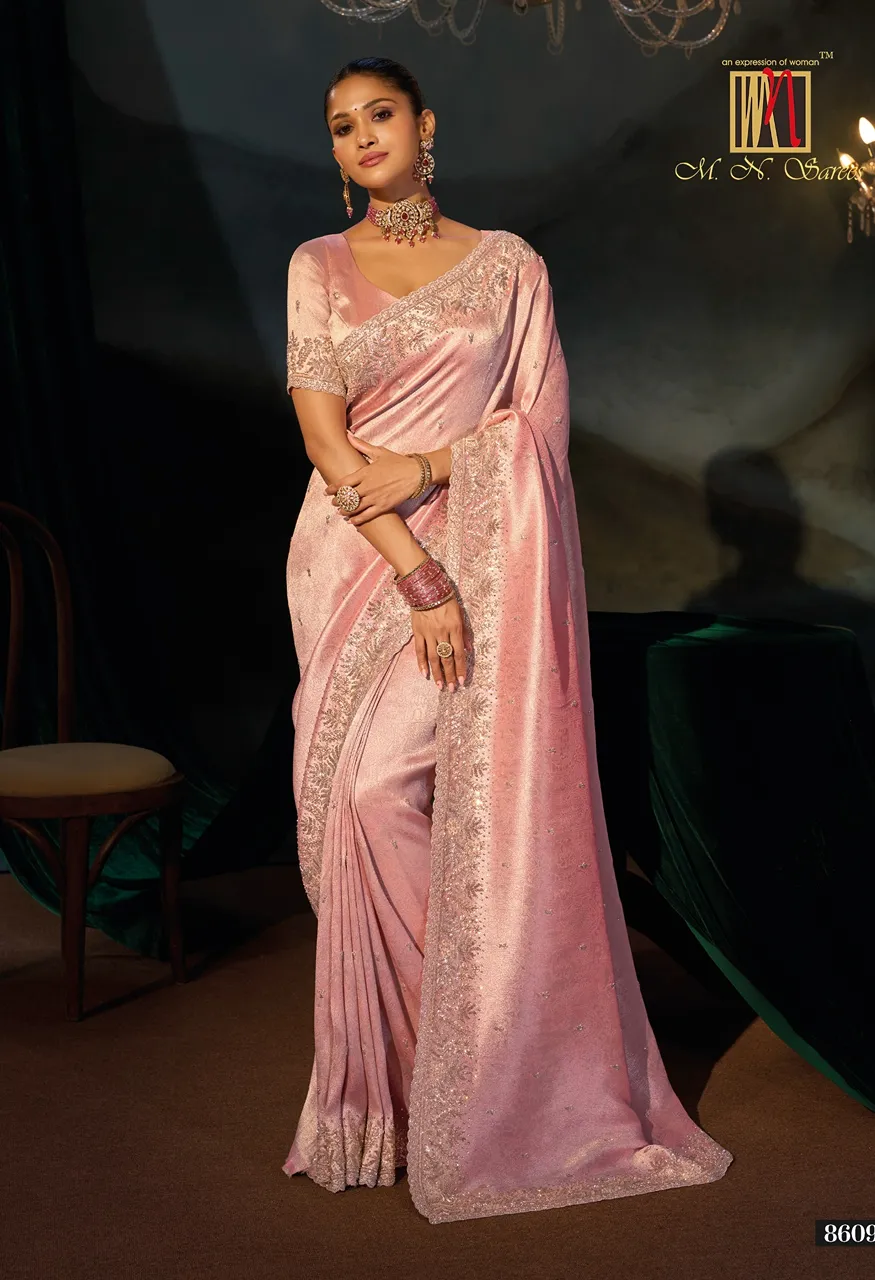 M.N 8600 Series Royal Heritage Designer Weddin Saree Collection — Wholesale Sarees, MN Saree wholesale from Surat — Photo 5