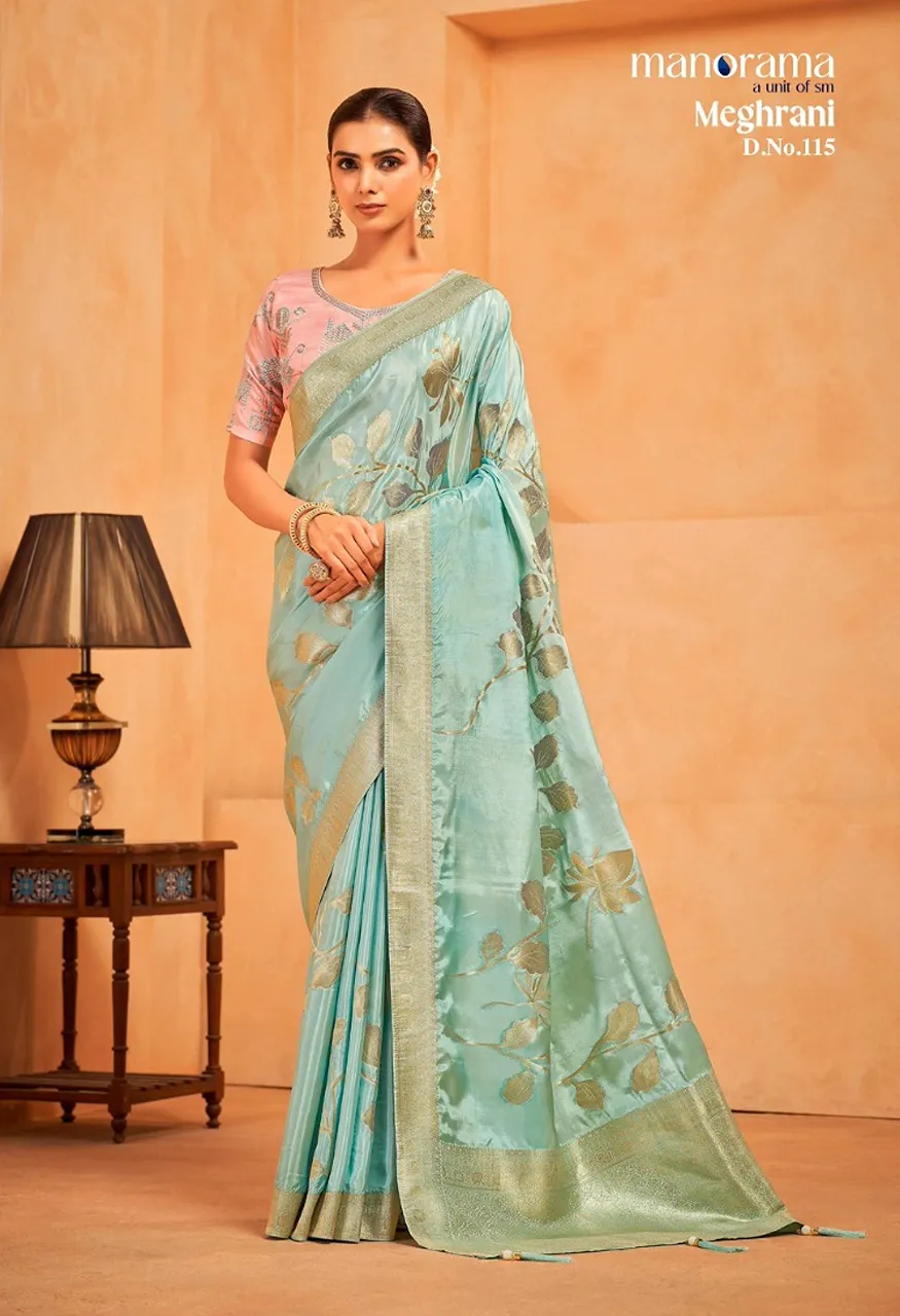 Manorama Meghrani Premium HO Silk Saree with Heavy Traditional Zari Weaving