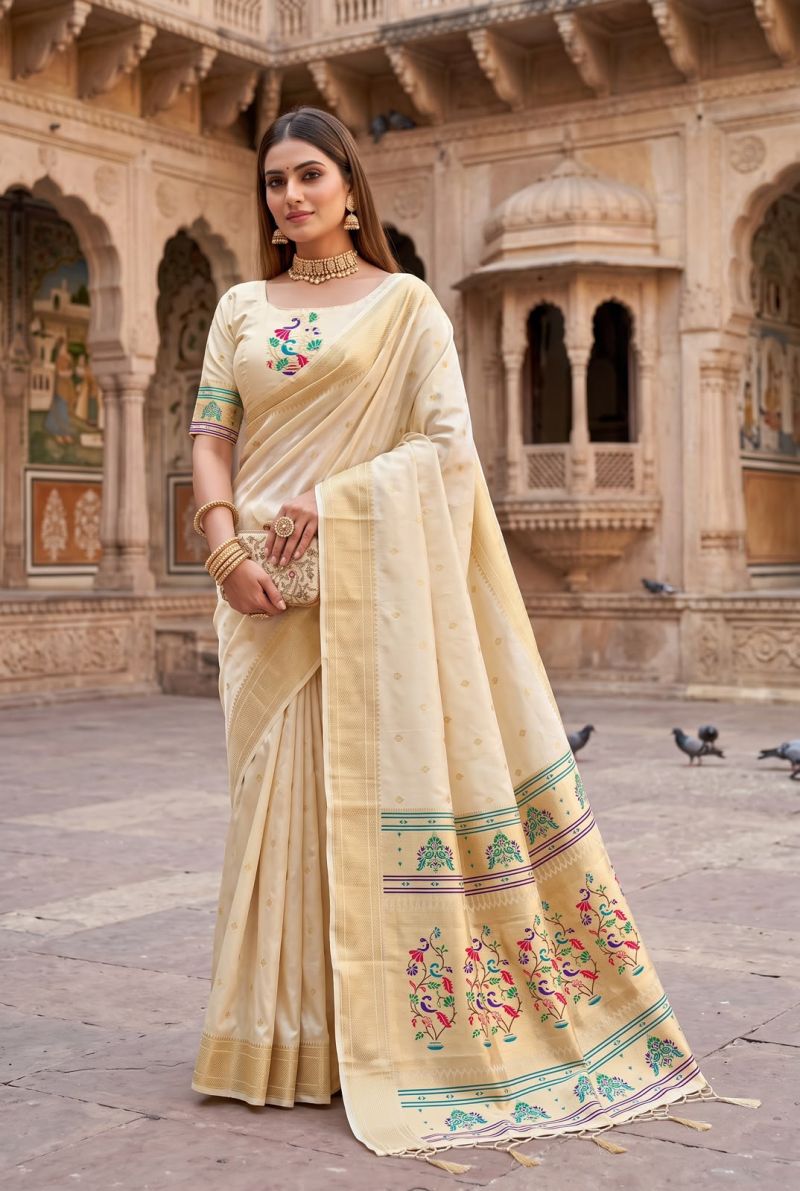 Mb 6182 Lustrous Silk Woven Butti Motifs Saree Catalog — Wholesale Sarees, Vardan Ethnic wholesale from Surat — Photo 3