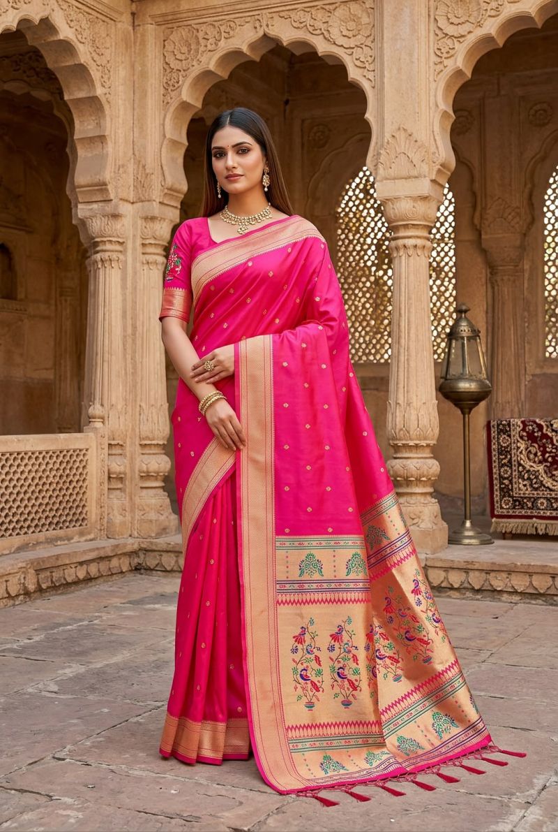 Mb 6182 Lustrous Silk Woven Butti Motifs Saree Catalog — Wholesale Sarees, Vardan Ethnic wholesale from Surat — Photo 7