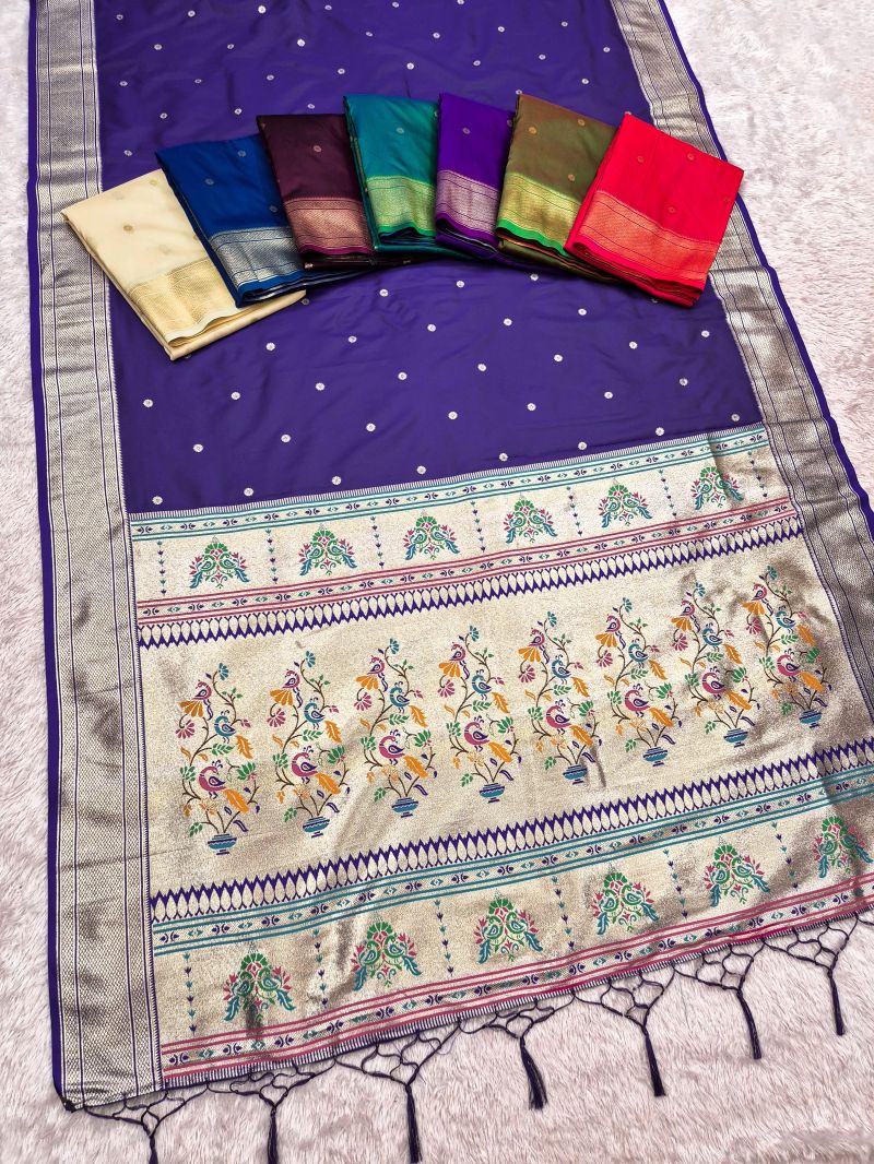 Mb 6182 Lustrous Silk Woven Butti Motifs Saree Catalog — Wholesale Sarees, Vardan Ethnic wholesale from Surat — Photo 5