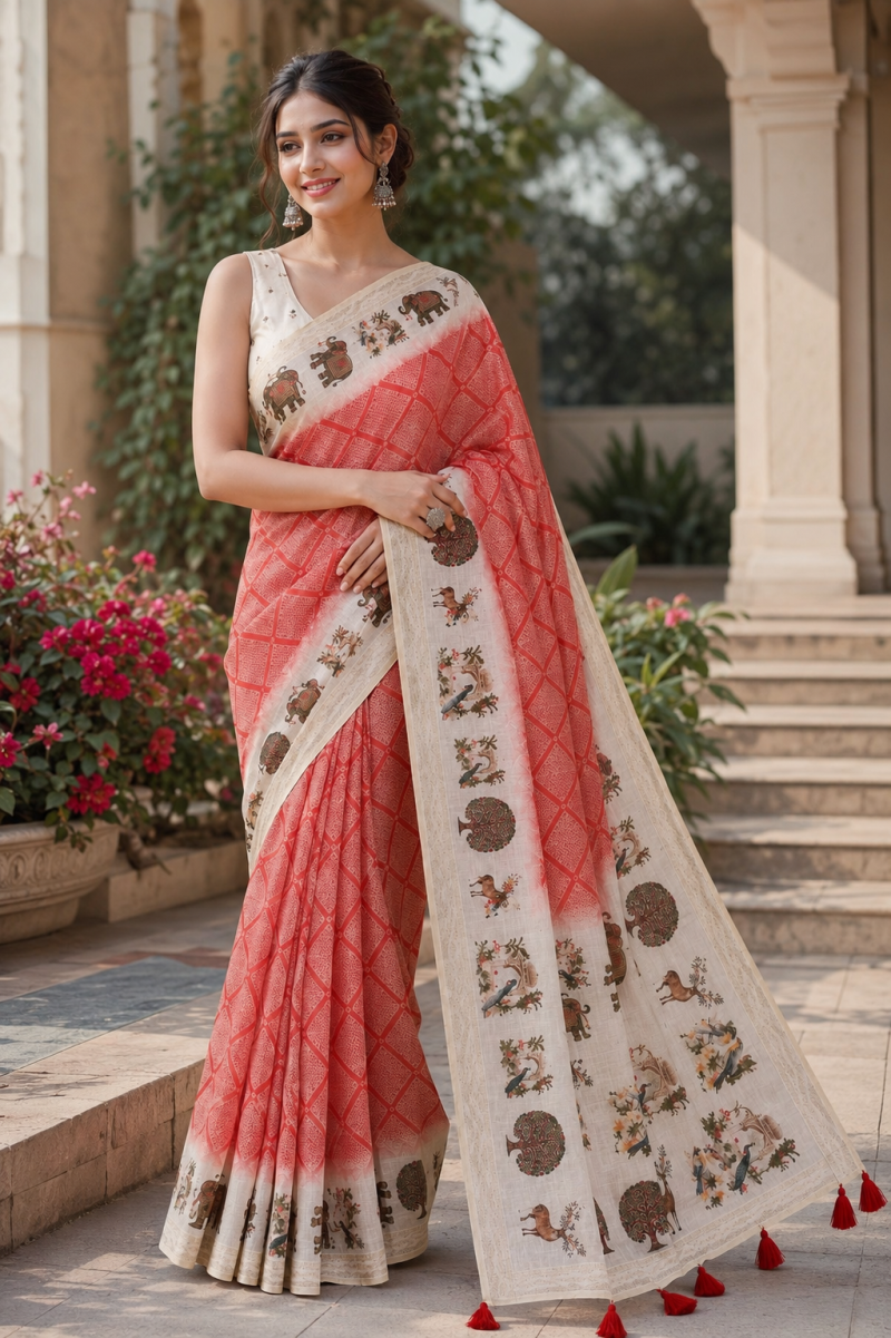 Mv Vis 51 Kanjivaram Silk Printed Saree Collection — Wholesale Sarees, Vardan Ethnic wholesale from Surat — Photo 2