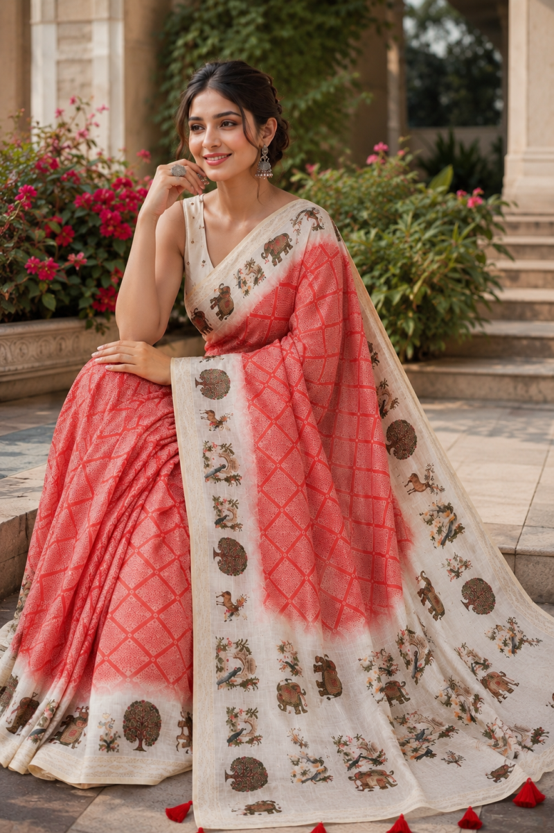 Mv Vis 51 Kanjivaram Silk Printed Saree Collection — Wholesale Sarees, Vardan Ethnic wholesale from Surat — Photo 7