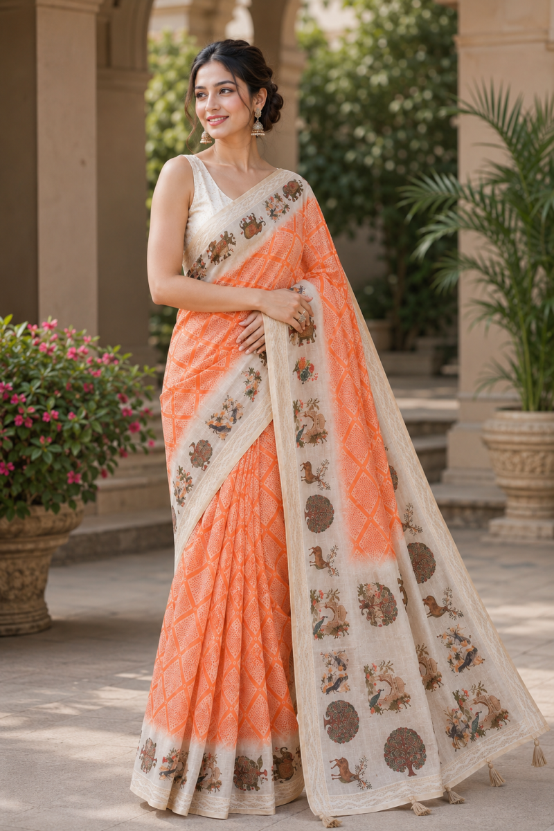 Mv Vis 51 Kanjivaram Silk Printed Saree Collection — Wholesale Sarees, Vardan Ethnic wholesale from Surat — Photo 5