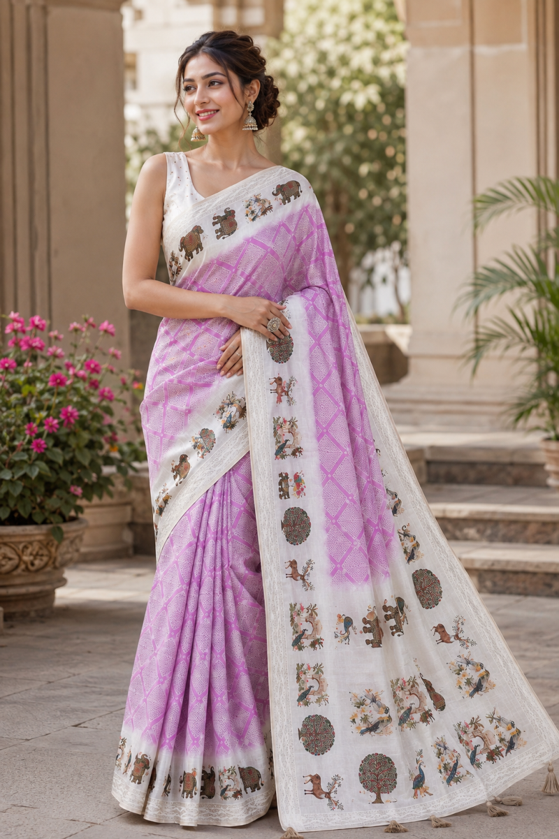 Mv Vis 51 Kanjivaram Silk Printed Saree Collection — Wholesale Sarees, Vardan Ethnic wholesale from Surat — Photo 4