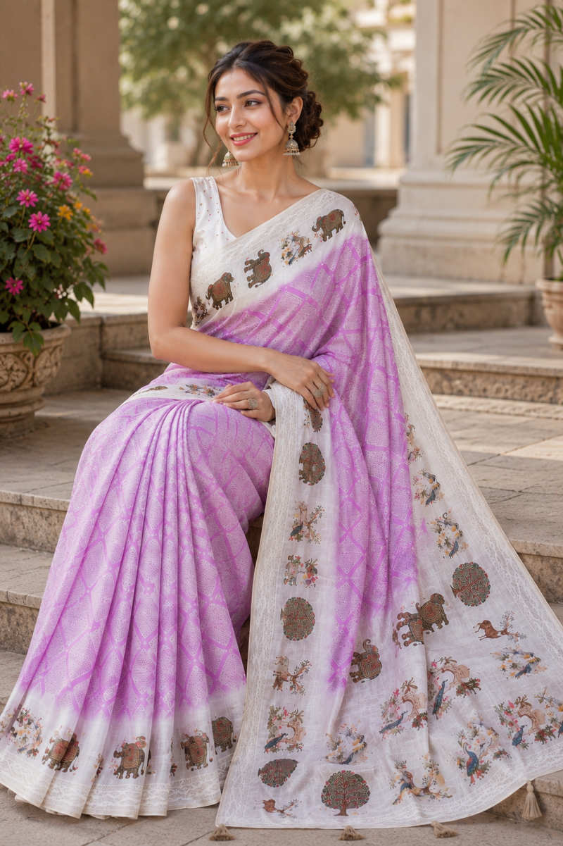 Mv Vis 51 Kanjivaram Silk Printed Saree Collection — Wholesale Sarees, Vardan Ethnic wholesale from Surat — Photo 3