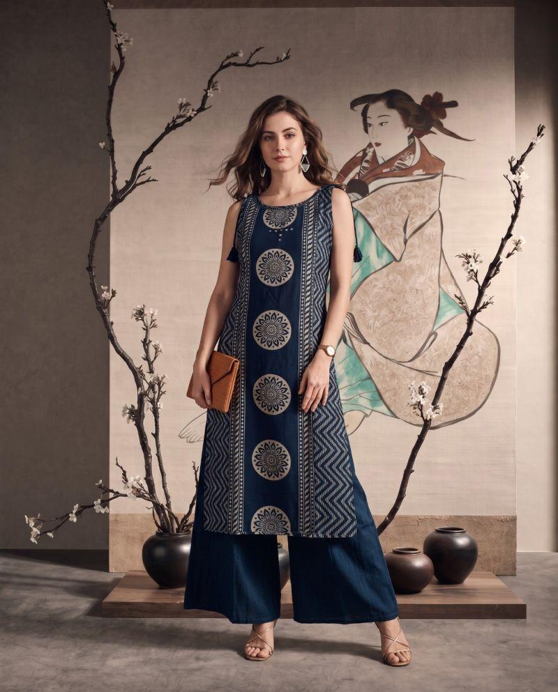 Naisha K 1204 Nx Vatican Discharge Printed Fancy Kurti With Bottom Collection