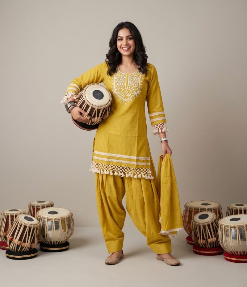 Naisha K 1298 Mul Chanderi Manual Neck Work Salwar Suit Collection — Wholesale Salwar Suits, Vardan Ethnic wholesale from Surat — Photo 2