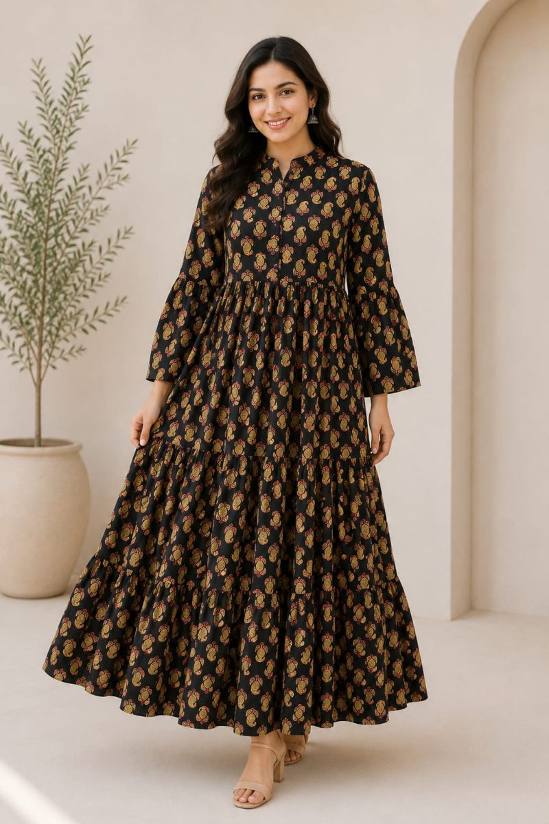 Naisha K 1303 Cotton Printed Fancy Long One Piece Collection
