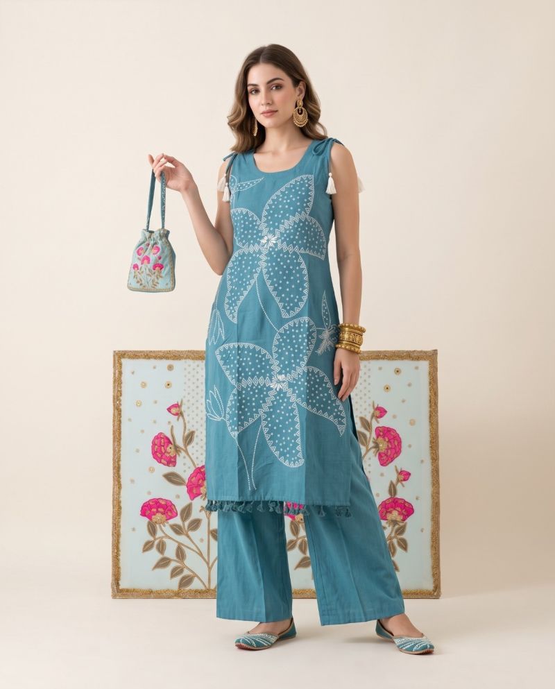 Naisha K 1326 Vatican Printed Fancy Kurti With Bottom Catalog — Wholesale Kurtis, Vardan Ethnic wholesale from Surat — view 14