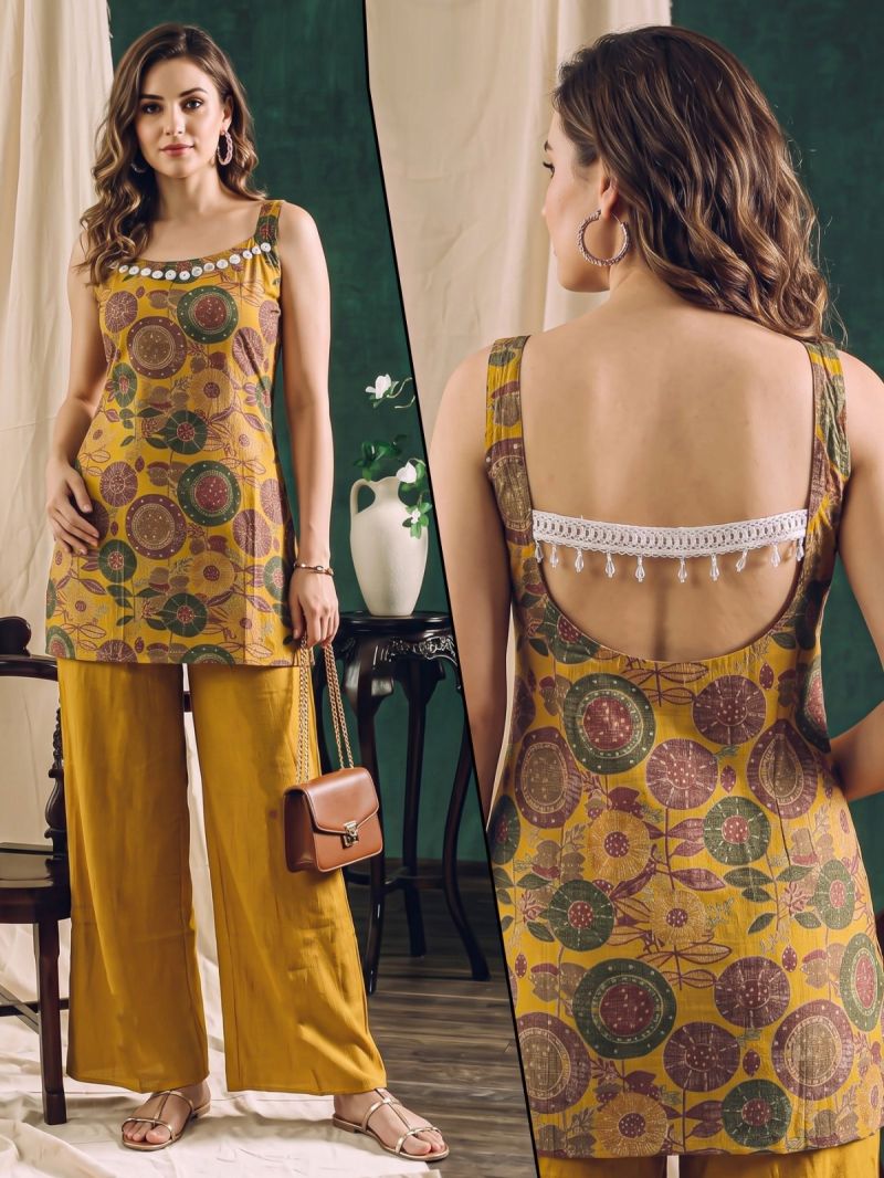 Naisha K 1353 Vatican Discharge Printed Fancy Co Ord Set — Wholesale Kurtis, Vardan Ethnic wholesale from Surat — Photo 8