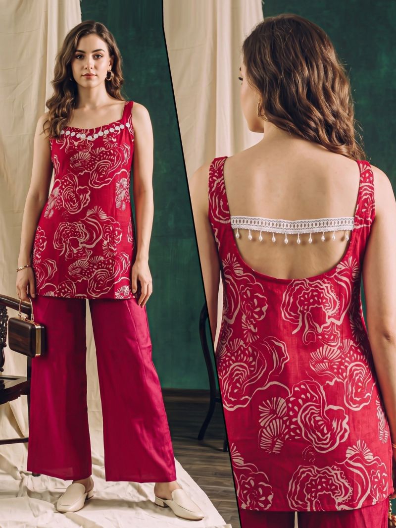 Naisha K 1353 Vatican Discharge Printed Fancy Co Ord Set — Wholesale Kurtis, Vardan Ethnic wholesale from Surat — Photo 2