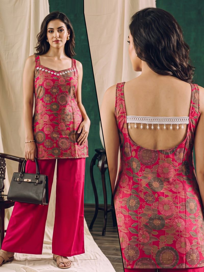 Naisha K 1353 Vatican Discharge Printed Fancy Co Ord Set — Wholesale Kurtis, Vardan Ethnic wholesale from Surat — Photo 12