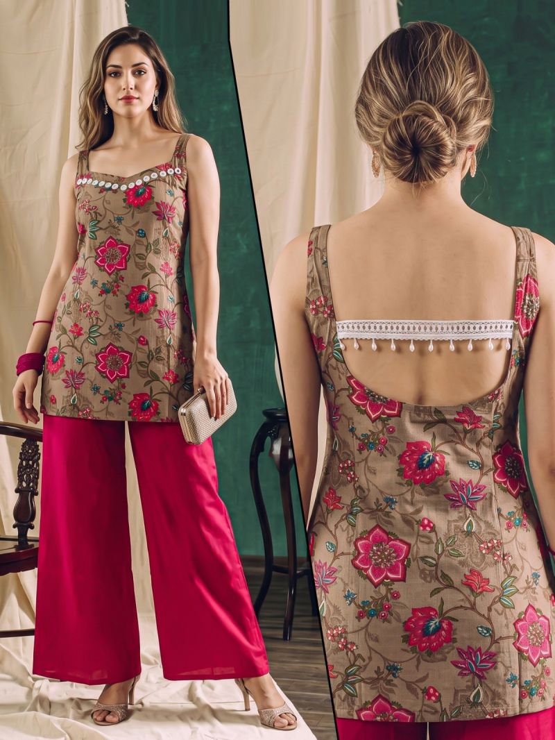 Naisha K 1353 Vatican Discharge Printed Fancy Co Ord Set — Wholesale Kurtis, Vardan Ethnic wholesale from Surat — Photo 11