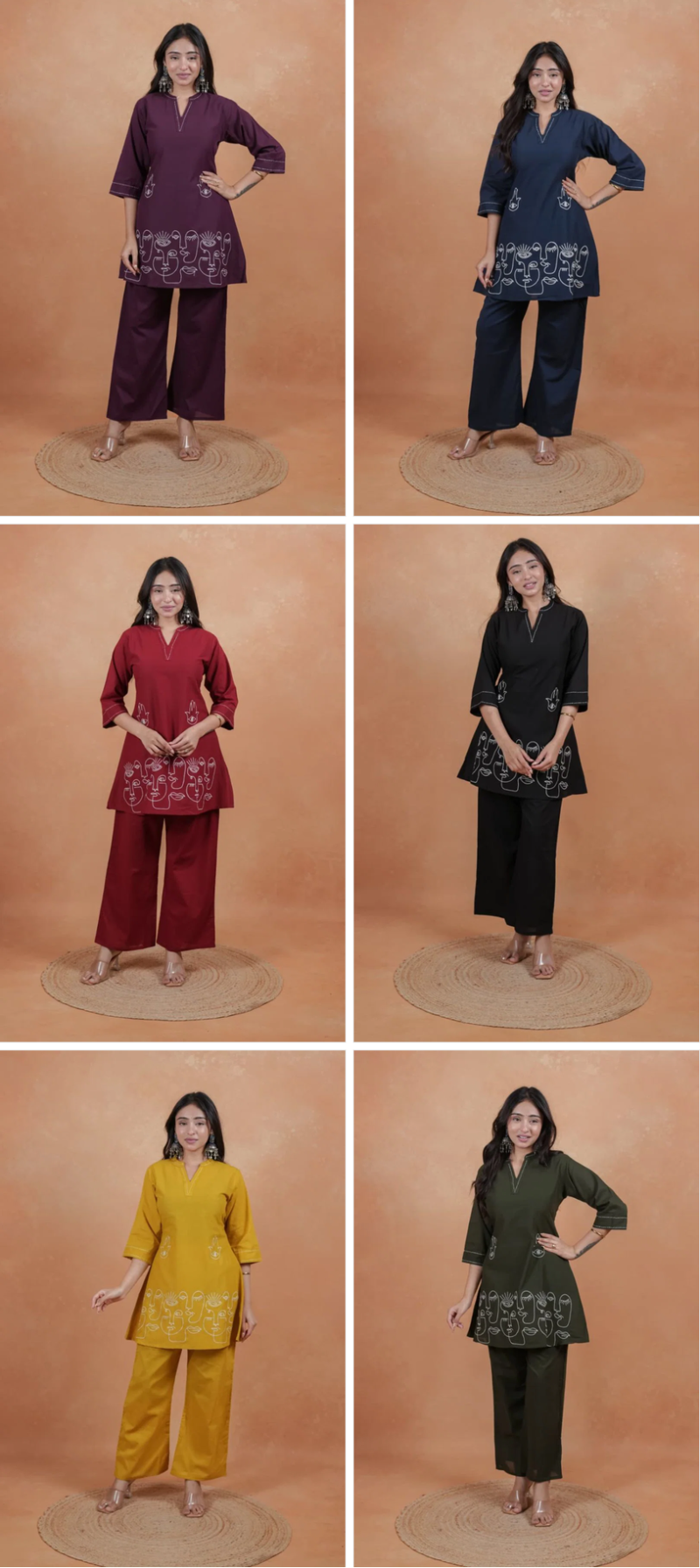 Naisha K 1356 Wholesale Pure Cotton Fancy Co Ord Set Collection — Wholesale Kurti Pant Set, Vardan Ethnic wholesale from Surat — Photo 8
