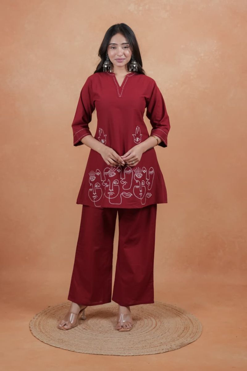 Naisha K 1356 Wholesale Pure Cotton Fancy Co Ord Set Collection — Wholesale Kurti Pant Set, Vardan Ethnic wholesale from Surat — Photo 6