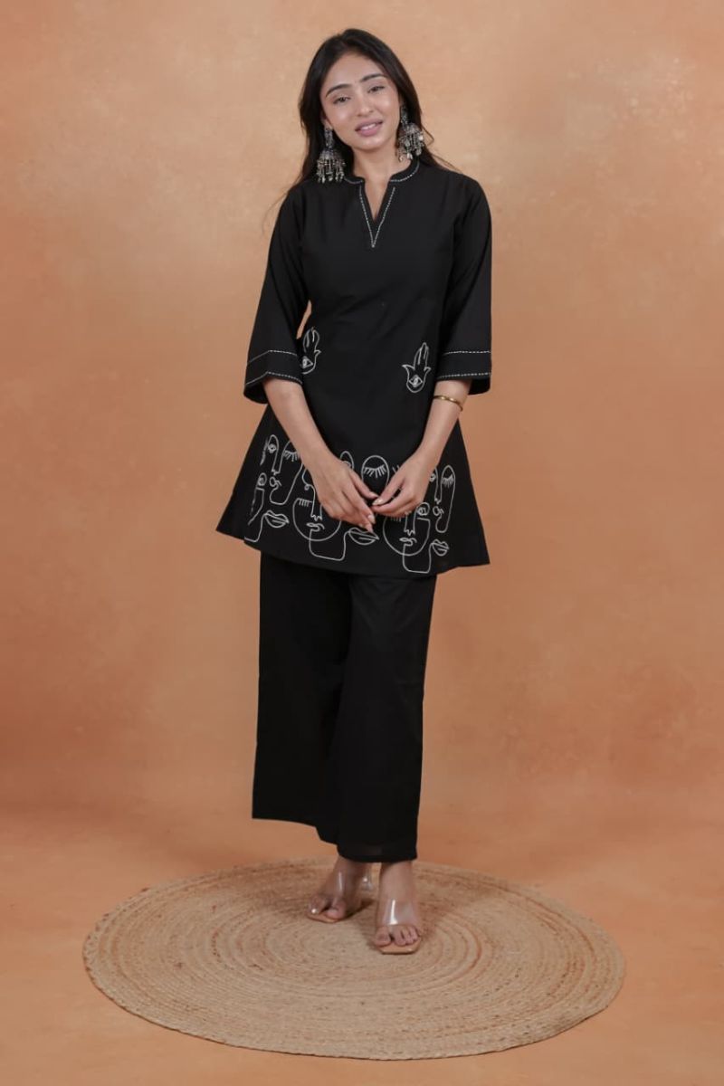 Naisha K 1356 Wholesale Pure Cotton Fancy Co Ord Set Collection — Wholesale Kurti Pant Set, Vardan Ethnic wholesale from Surat — Photo 5