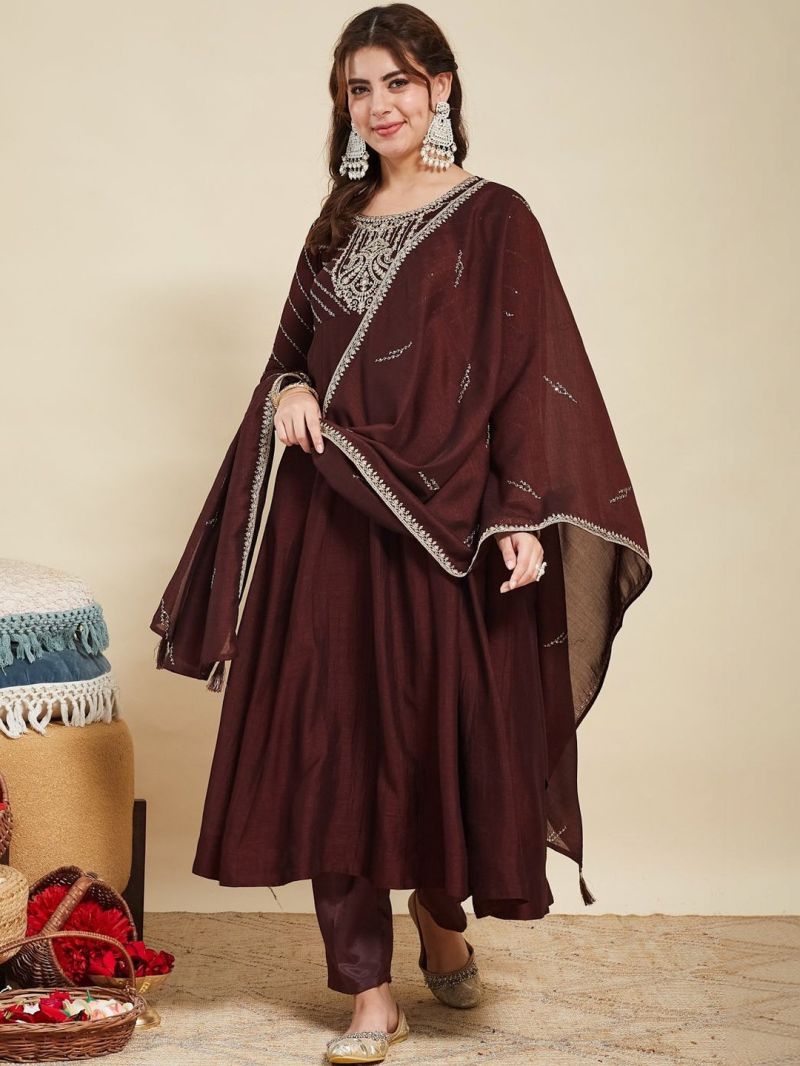 Navya Kurti 307 Vichitra Silk Embroidered Kurti With Bottom Dupatta