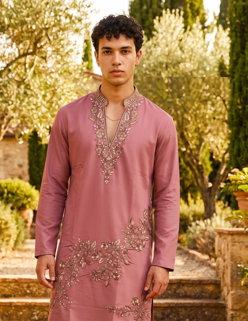 Outluk Wedding 54 Lachaka Embroidery Worked Kurta And Pajama Catalog — Men's Wear, Outluk wholesale from Surat — Photo 2