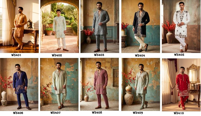 Outluk Wedding 54 Lachaka Embroidery Worked Kurta And Pajama Catalog — Men's Wear, Outluk wholesale from Surat — Photo 13