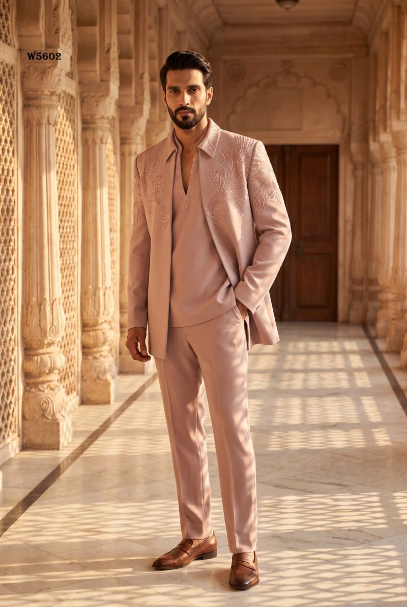 Outluk Wedding 56 Man Wear Lachaka Hand Work Designer Jodhpuri Suit Collection — Men's Wear, Outluk wholesale from Surat — Photo 4