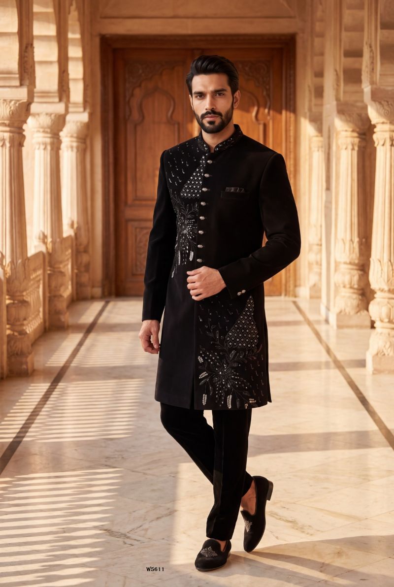 Outluk Wedding 56 Man Wear Lachaka Hand Work Designer Jodhpuri Suit Collection — Men's Wear, Outluk wholesale from Surat — Photo 25