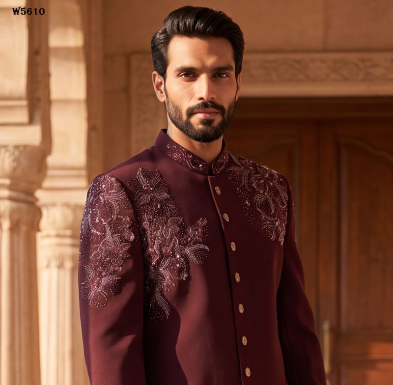 Outluk Wedding 56 Man Wear Lachaka Hand Work Designer Jodhpuri Suit Collection — Men's Wear, Outluk wholesale from Surat — Photo 11