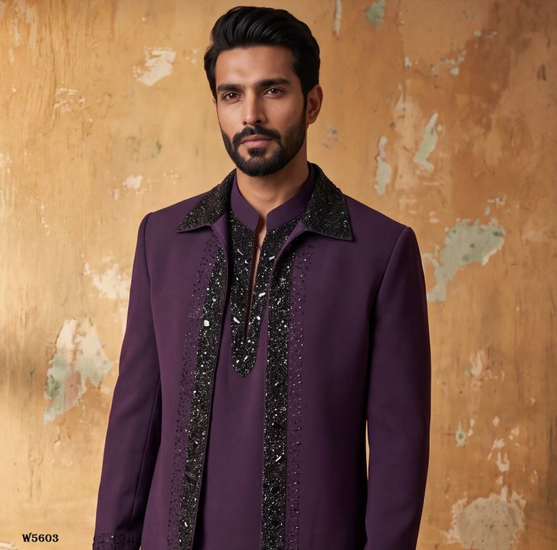 Outluk Wedding 56 Man Wear Lachaka Hand Work Designer Jodhpuri Suit Collection — Men's Wear, Outluk wholesale from Surat — Photo 9