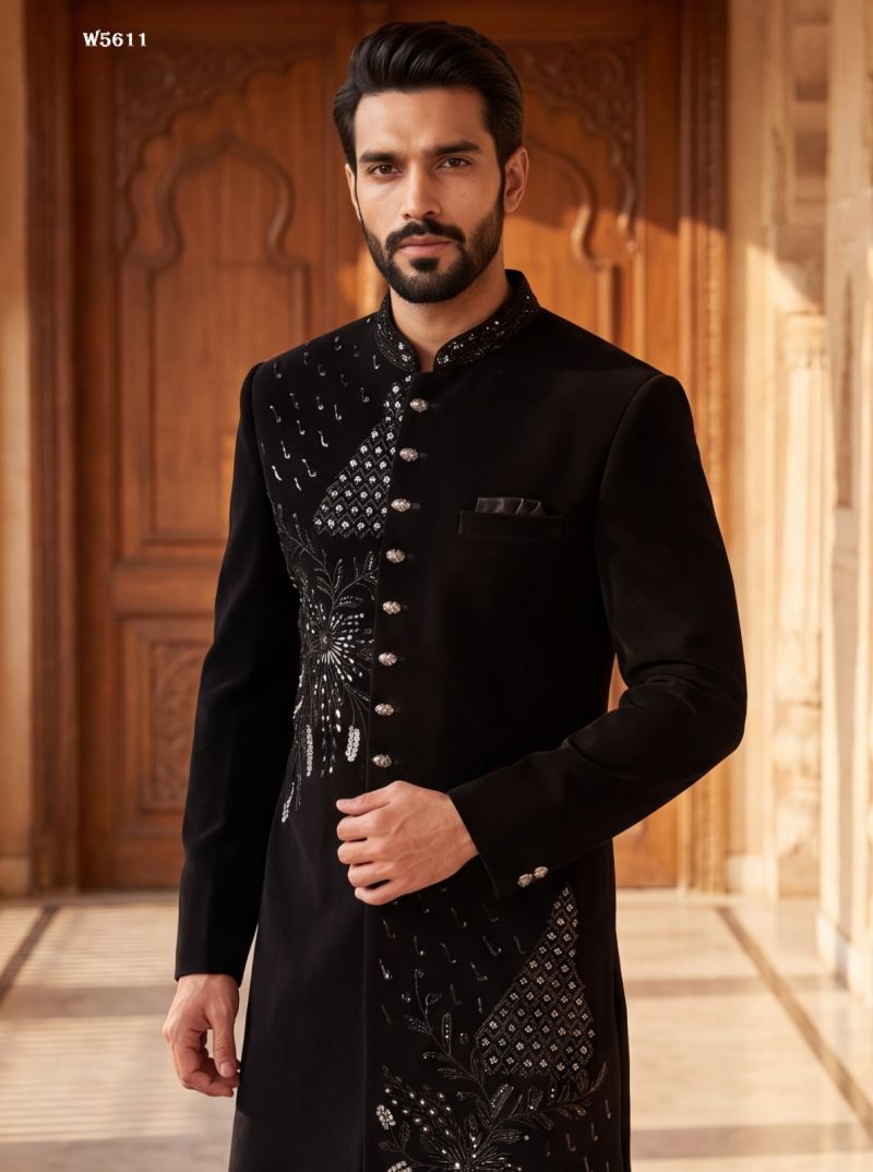 Outluk Wedding 56 Man Wear Lachaka Hand Work Designer Jodhpuri Suit Collection — Men's Wear, Outluk wholesale from Surat — Photo 5