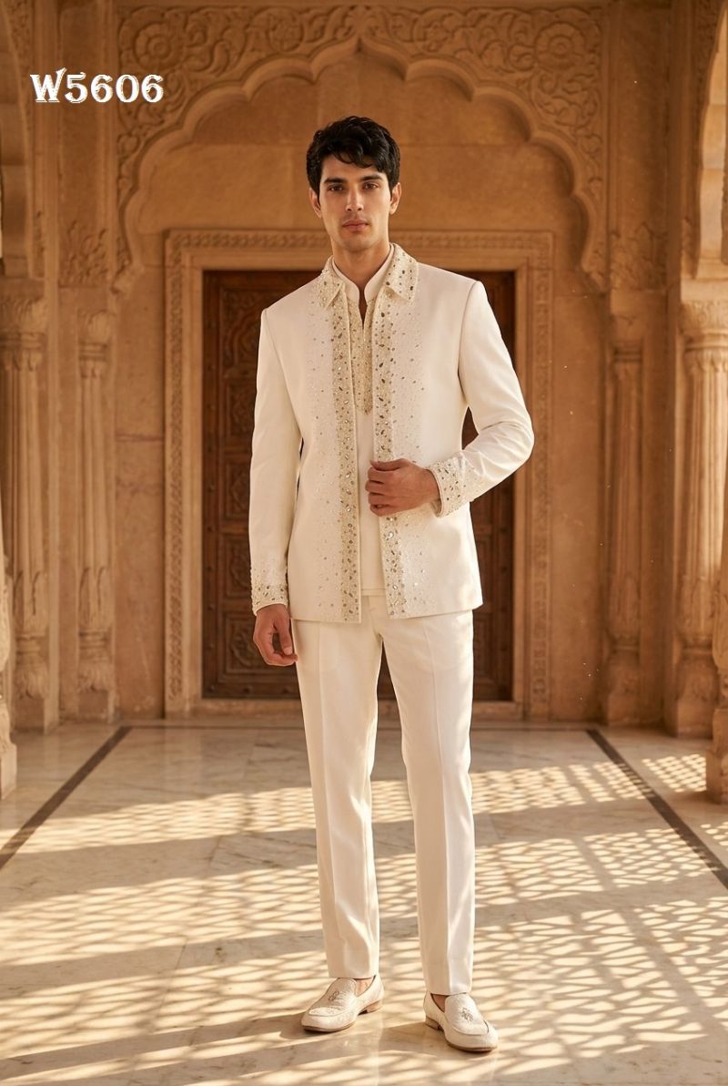 Outluk Wedding 56 Man Wear Lachaka Hand Work Designer Jodhpuri Suit Collection — Men's Wear, Outluk wholesale from Surat — Photo 28