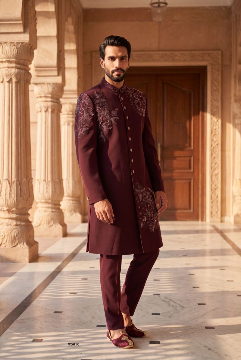 Outluk Wedding 56 Man Wear Lachaka Hand Work Designer Jodhpuri Suit Collection — Men's Wear, Outluk wholesale from Surat — Photo 27