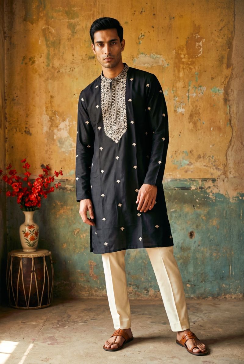 Outluk Wedding 57 Silk Designer Kurta With Bottom Collection