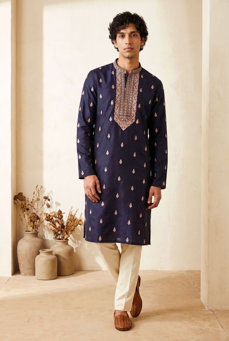 Outluk Wedding 57 Silk Designer Kurta With Bottom Collection — Men's Wear, Outluk wholesale from Surat — Photo 7