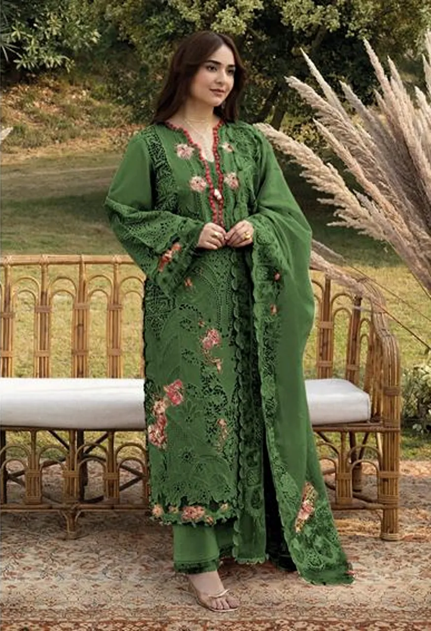 Radhika Azara Elaf Premium Cotton Embroidered Dress Material Collection — Wholesale Salwar Suits, Radhika wholesale from Surat — view 3