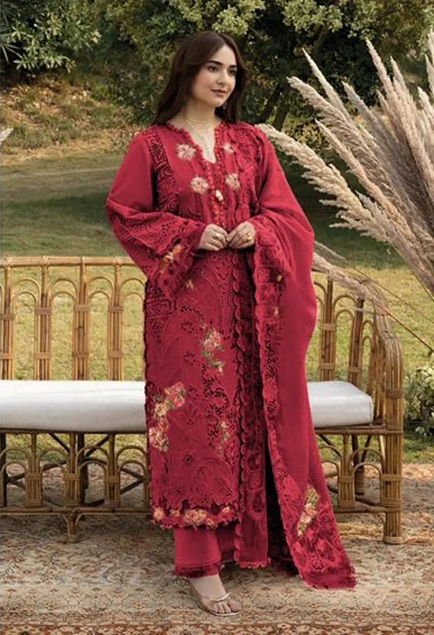 Radhika Azara Elaf Premium Cotton Embroidered Dress Material Collection — Wholesale Salwar Suits, Radhika wholesale from Surat — view 2