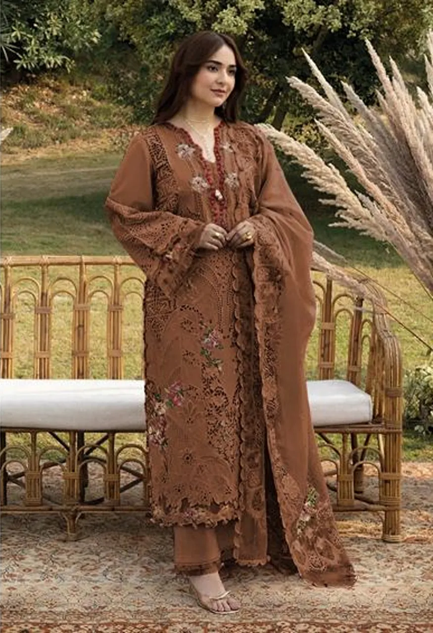 Radhika Azara Elaf Premium Cotton Embroidered Dress Material Collection — Wholesale Salwar Suits, Radhika wholesale from Surat — view 4