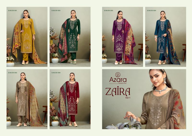 Radhika Azara Zaira Vol 1 Zam Cotton Embroidered Dress Material Collection — Wholesale Salwar Suits, Radhika wholesale from Surat — view 7