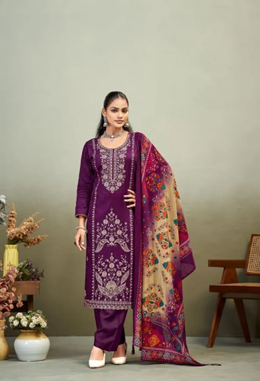 Radhika Azara Zaira Vol 1 Zam Cotton Embroidered Dress Material Collection
