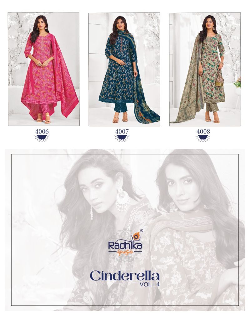 Radhika Cindrella Vol 4 Cotton Printed Kurti With Bottom Dupatta Collection — Wholesale Kurtis, Radhika Lifestyle wholesale from Surat — Photo 10