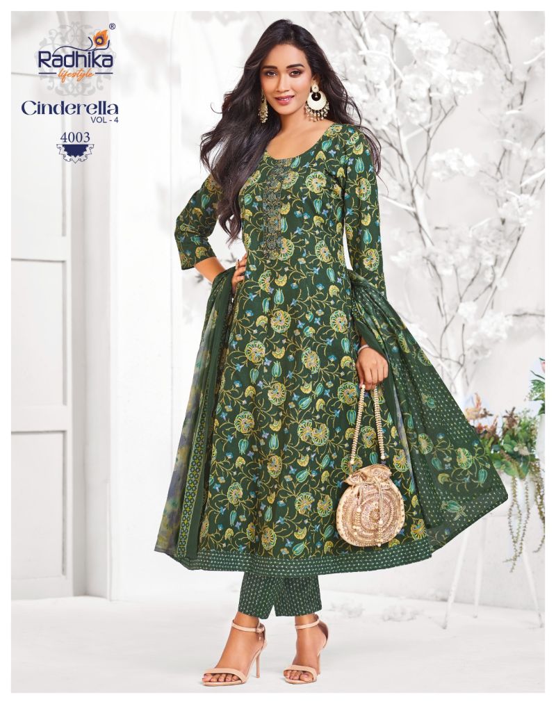 Radhika Cindrella Vol 4 Cotton Printed Kurti With Bottom Dupatta Collection — Wholesale Kurtis, Radhika Lifestyle wholesale from Surat — Photo 8
