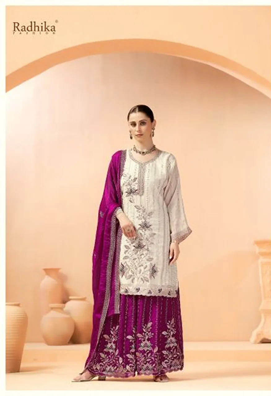 Radhika Sumyra Amira Fendy Embroidered Dress Material Collection — Wholesale Salwar Suits, Radhika wholesale from Surat — view 2