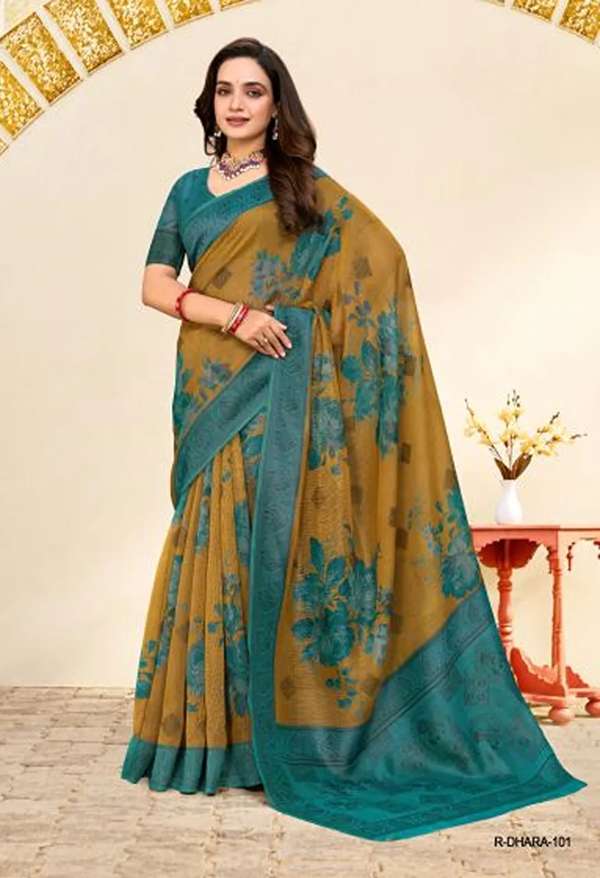 Rajguru Dhara Super Net Kota Printed Saree Collection — Wholesale Sarees, Rajguru wholesale from Surat — Photo 2