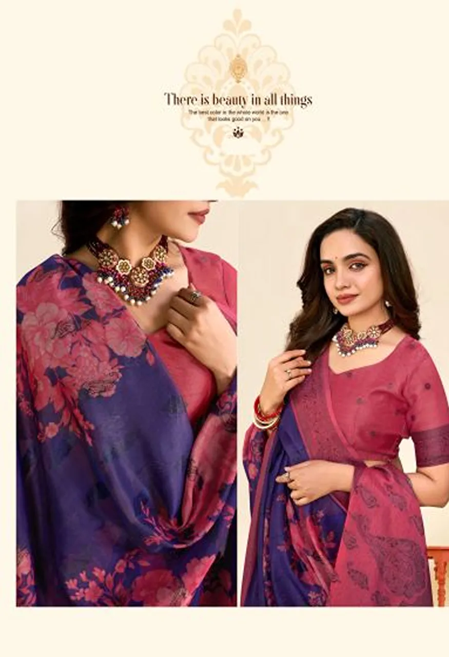Rajguru Dhara Super Net Kota Printed Saree Collection — Wholesale Sarees, Rajguru wholesale from Surat — Photo 4