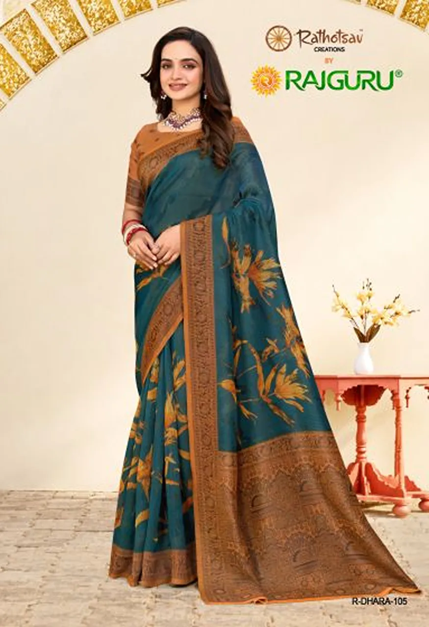 Rajguru Dhara Super Net Kota Printed Saree Collection